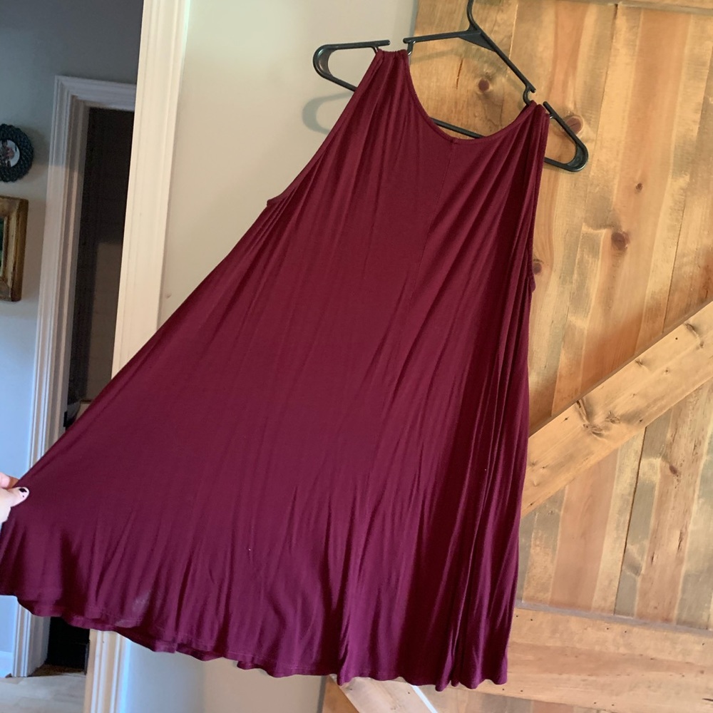 Maroon swing dress